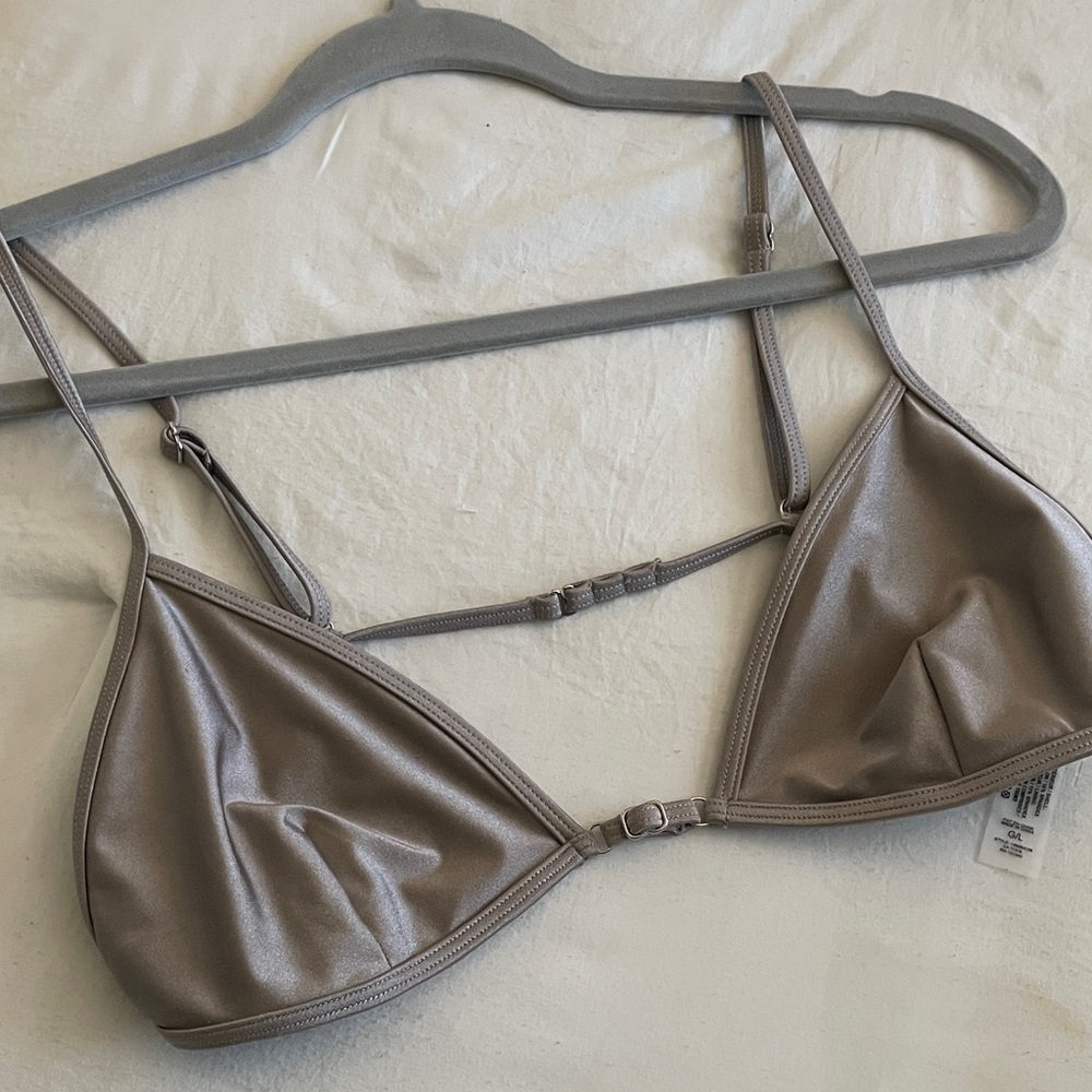 Silver metallic bralette